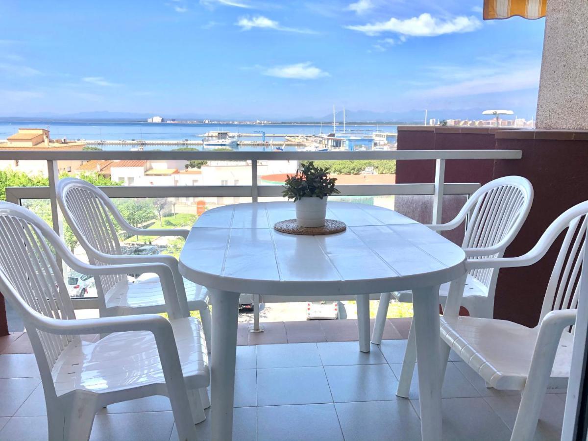 ROC MAR 4 3A - Apartamento cerca del centro y de la playa - terraza con vistas al mar y al puerto Rosas Exterior foto